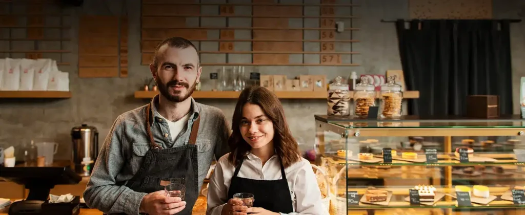 Dupla de jovens empreendedores para artigo Como é gerada economia com energia solar na sua empresa