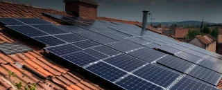 Sistema de paineis solares em telhado de casa para Descubra o que é a micro geração de energia